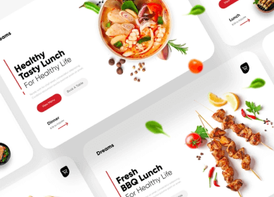 Food Landing Page UX/UI Design